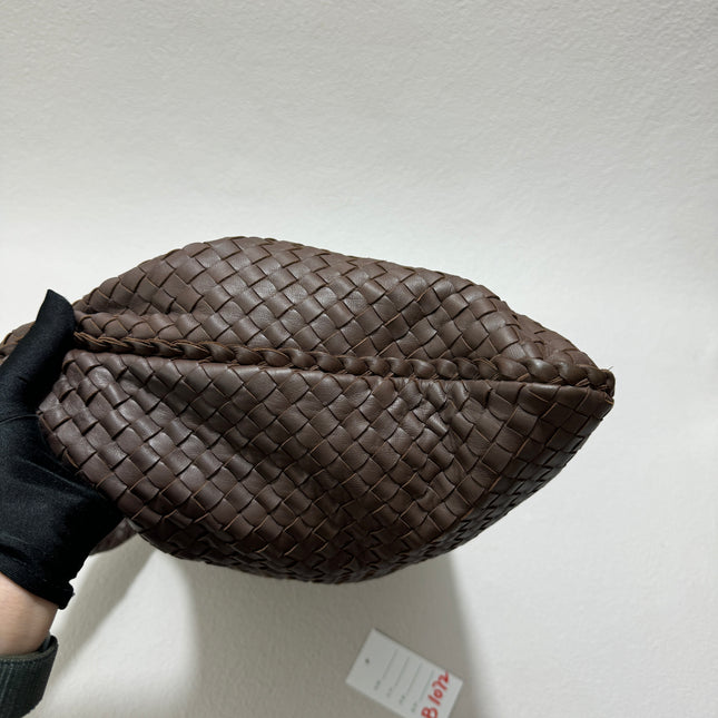 Sold Bottega Veneta Hobo Bag Large Milk Chocolate Brown Lambskin leather 47cm
