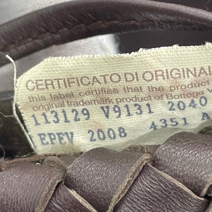 Bottega Veneta Cabat Tote Intreccio Leather Dark Chocolate Brown 40cm