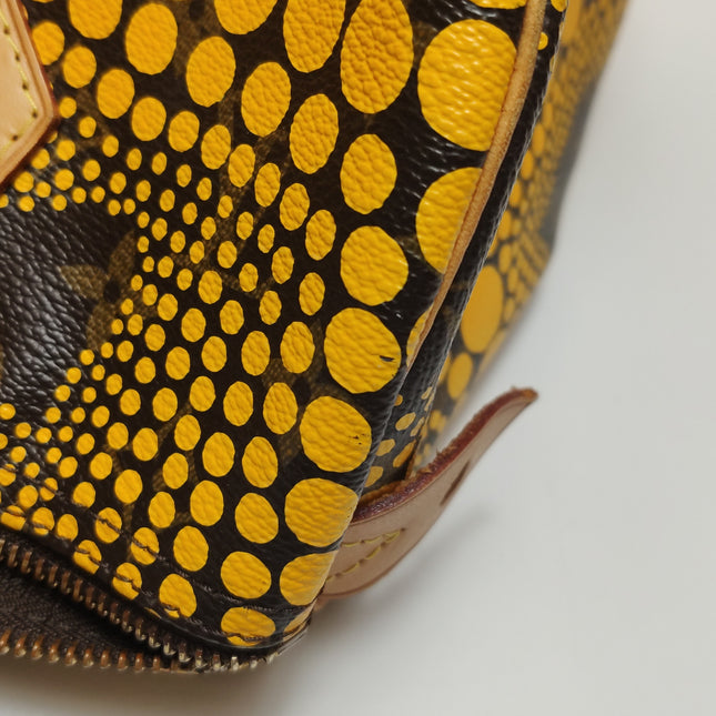 Louis Vuitton Kusama Town Speedy 30 Yellow Top Handle Bag