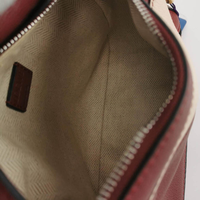 Sold Loewe Puzzle Mini Multicolor Burgundy Calfskin Leather Crossbody Bag