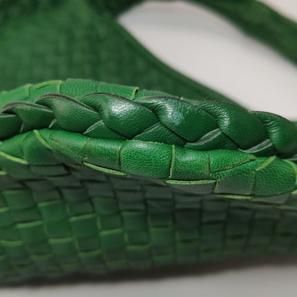 Bottega Veneta Hobo Bag Lambskin Leather Green 40cm