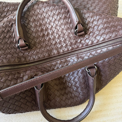 Bottega Veneta Maxi Convertible Tote Dark Chocolate Brown Leather