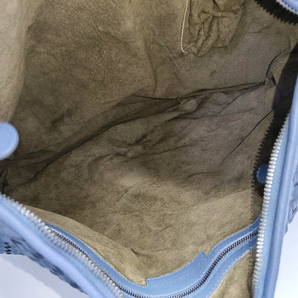 Bottega Veneta Veneta Hobo Maxi Misty Blue Intrecciato Leather Bag 51cm