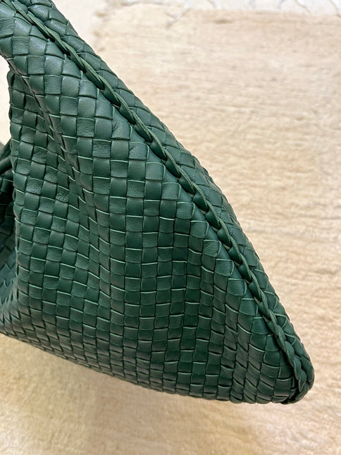 Bottega Veneta Veneta Hobo Large Dark Green 47cm Lambskin Leather