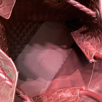 Bottega Veneta Andiamo Large Burgundy Handbag