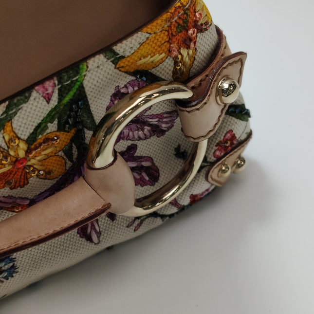 Gucci Horsebit 1955 Small Chain Bag Limited Edition Floral Print Canvas