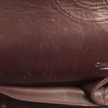 Chanel Classic Flap Maxi Black Caviar Leather Double Flap Sliver Hardware