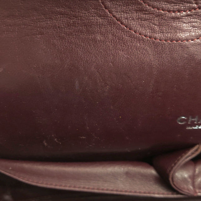 Chanel Classic Flap Maxi Black Caviar Leather Double Flap Sliver Hardware