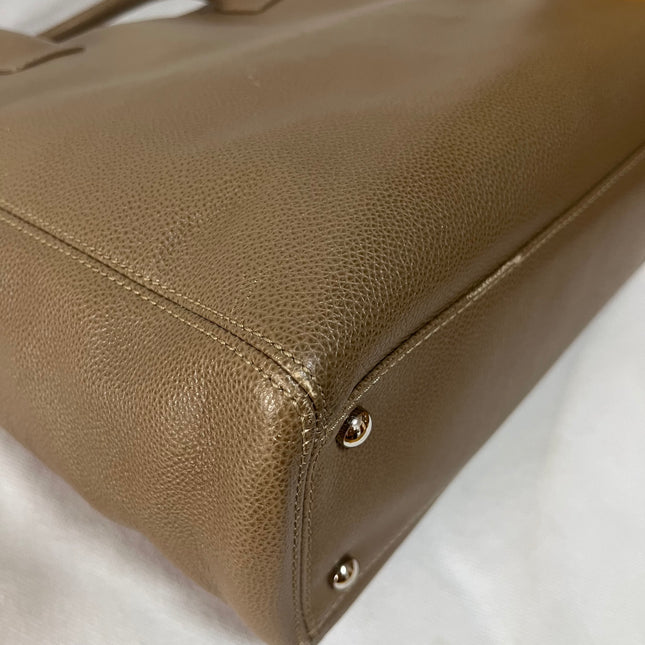 Chanel Cerf Executive Tall Brown Leather Handbag 30cm