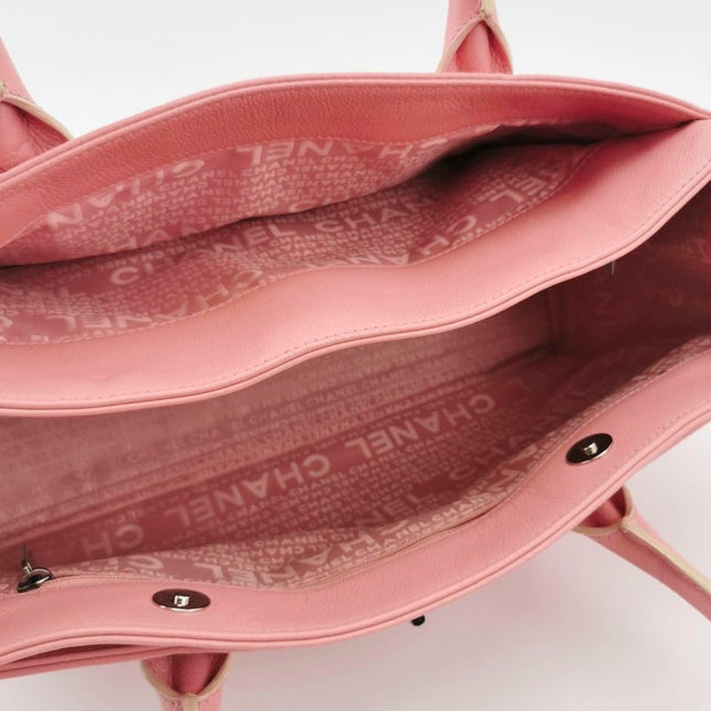 Sold Chanel Cerf Executive 2005 East West Small Pink Caviar Leather Handbag Silver Hardware