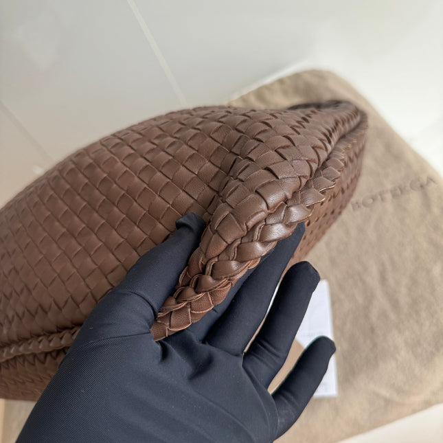 Bottega Veneta Hobo Bag Large Milk Chocolate Brown Lambskin leather 47cm