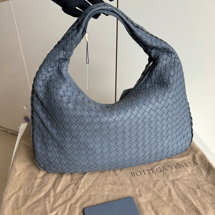 Sold Bottega Veneta Hobo Bag Lambskin leather Greyish Misty Blue Medium 40cm