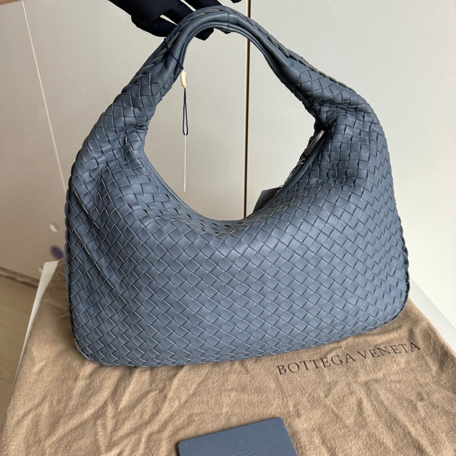 Sold Bottega Veneta Hobo Bag Lambskin leather Greyish Misty Blue Medium 40cm