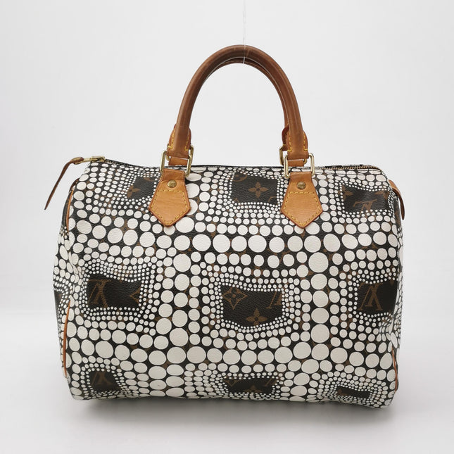 Louis Vuitton Kusama Town Speedy 30 White Top Handle Bag
