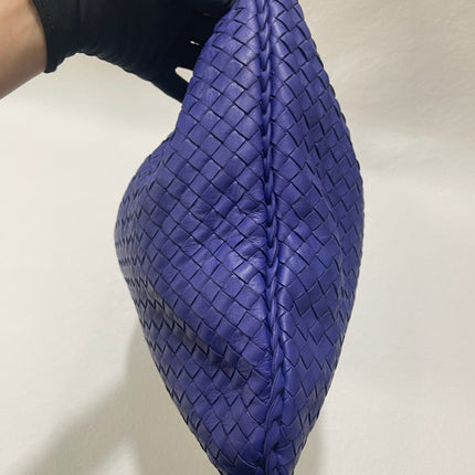 Sold Bottega Veneta Hobo Bag Lambskin leather Navy Medium 47cm