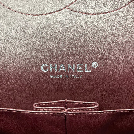 Chanel Classic Flap Maxi Black Caviar Leather Double Flap Sliver Hardware 2011-12