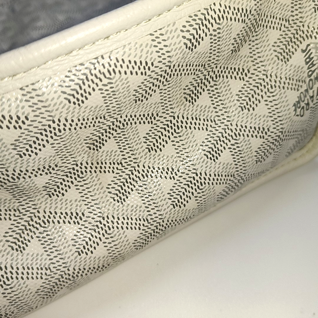 Sold Goyard Anjou Mini Tote White Leather Reversible