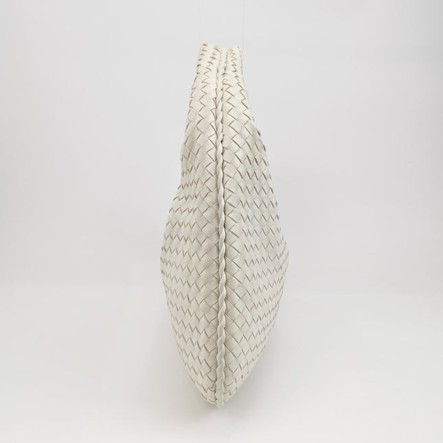 Bottega Veneta Hobo Bag Lambskin leather Milk White 48cm