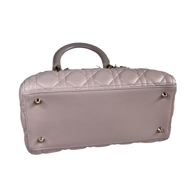 Sold Lady Dior Medium Bag Pink Cannage Leather