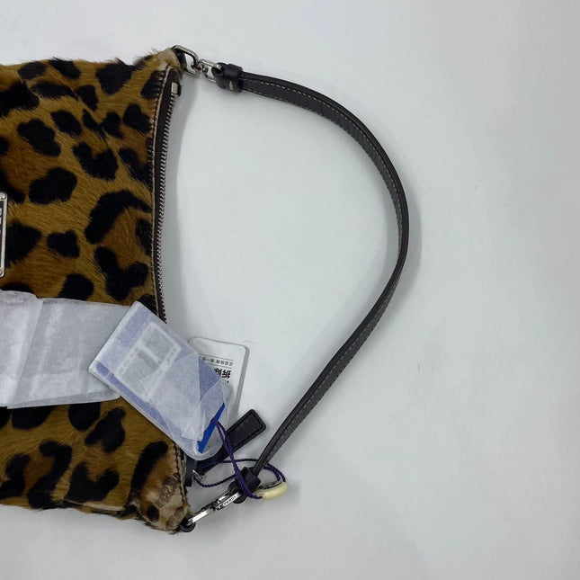 Prada Leopard Print Pony-style Calfskin Mini Clutch