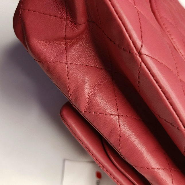 Chanel Timeless Classic Flap Medium Pink Lambskin Leather Gold Hardware