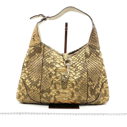 Gucci Jackie Vintage Camel Python Leather Rare