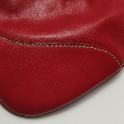 Gucci Jackie Vintage Bouvier Hobo Red Leather with Web Accent
