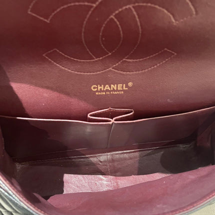 Chanel Classic Flap Jumbo 2012 Black Caviar Leather Double Flap Gold Hardware