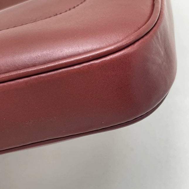 Gucci Jackie Vintage Medium Burgundy Leather Silver Hardware