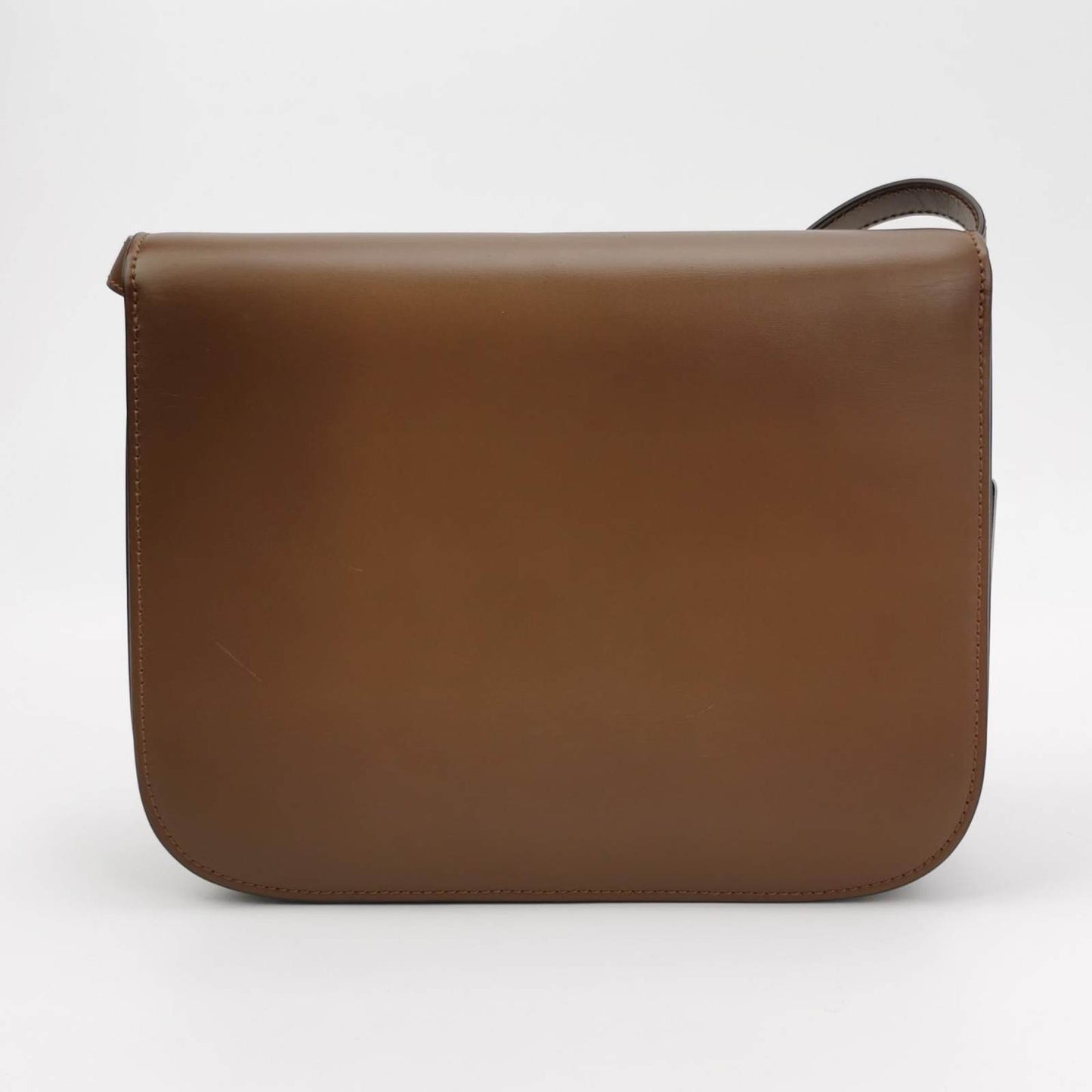 CELINE Classic Box Flap Caramel Brown Leather crossbody bag