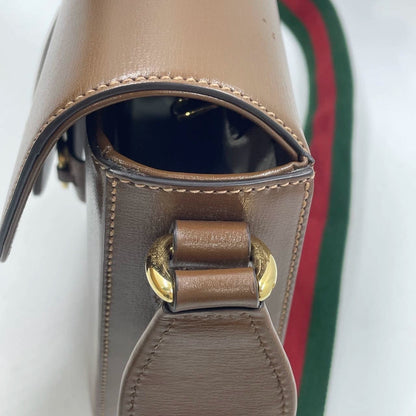 Gucci 1955 Horsebit Shoulder Bag Caramel Brown Leather Medium