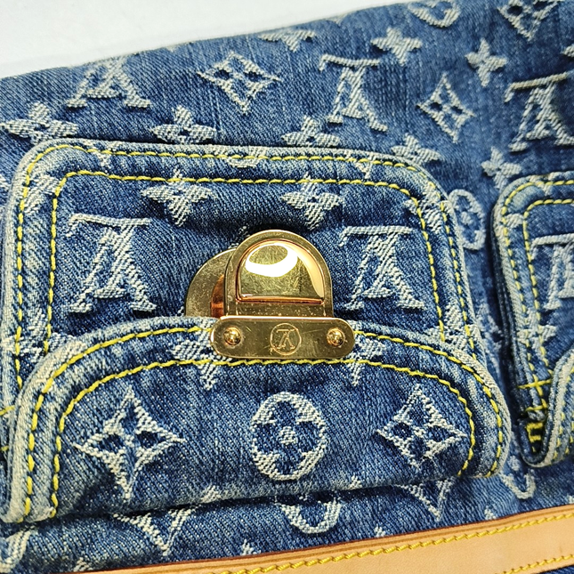 Louis Vuitton Blue Denim Neo Speedy Boston Bag