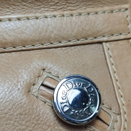Dior Flight Medium Tan Brown Calfskin Leather Shoulder Bag