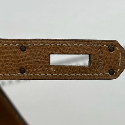 Hermes Kelly 32 Sellier Vintage Gold Epsom Leather Gold Hardware With Strap 1990