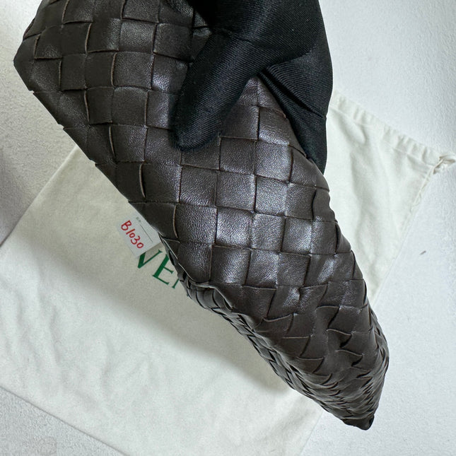 Bottega Veneta Hop Hobo Small Leather Chocolate Brown