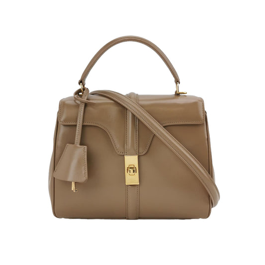 Celine 16 Bag Small Beige Smooth Calfskin Leather-Luxbags