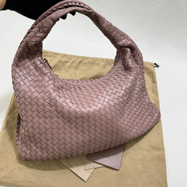 Bottega Veneta Veneta Leather Hobo Large Nude Dirty Pink 47cm Never Worn-Luxbags