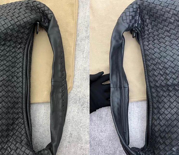 Bottega Veneta Veneta Sac Hobo Maxi en Cuir Noir 52-54cm