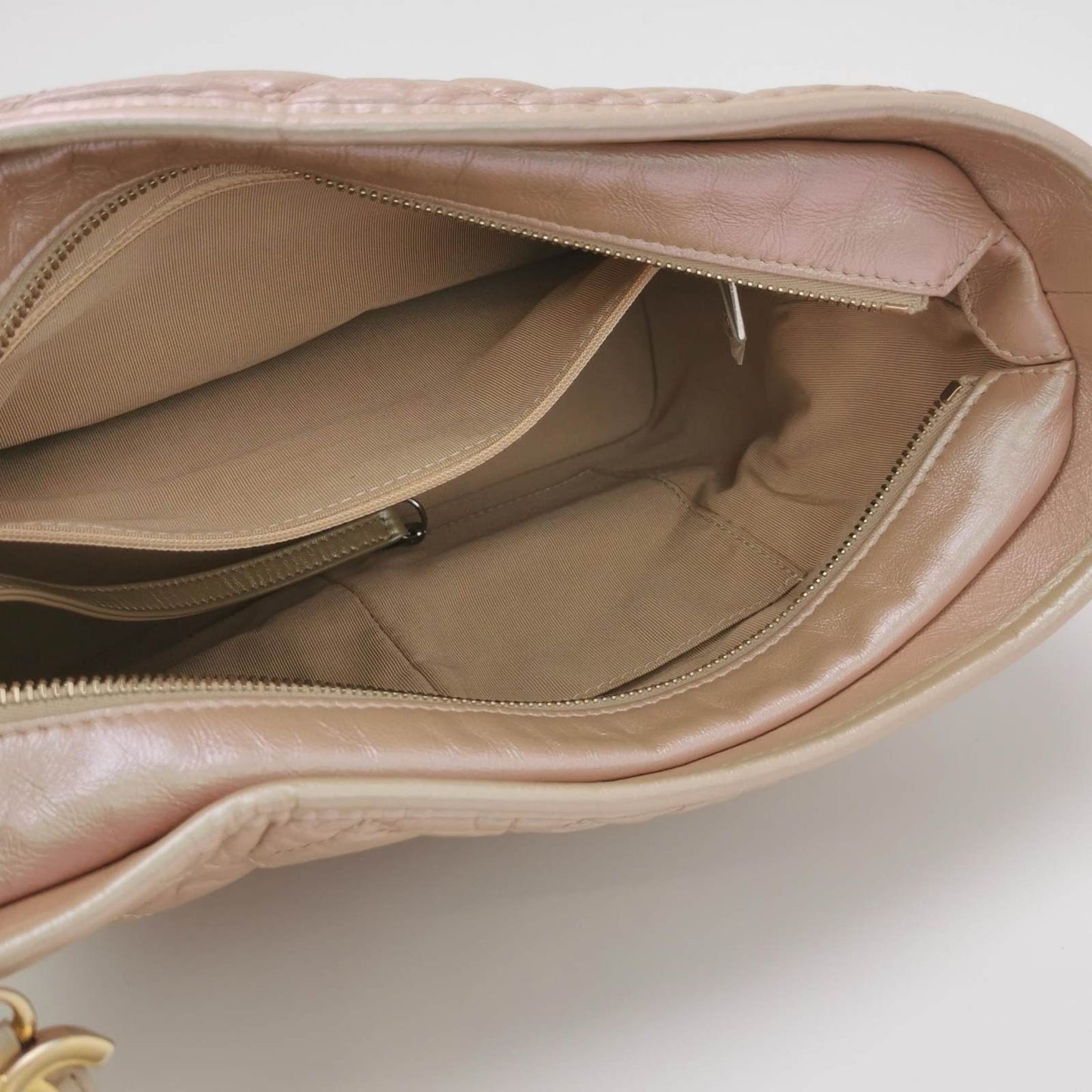 Chanel Gabrielle Hobo 2019 Iridescent Pink Leather Medium Crossbody Bag