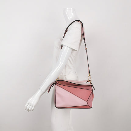 Loewe Puzzle Small Tricolor Pink Crossbody Bag