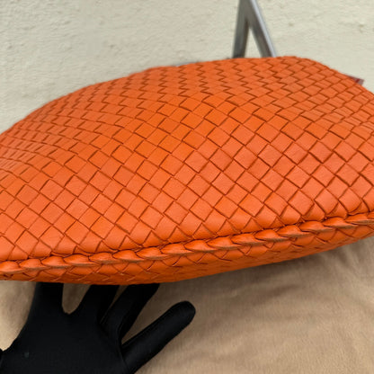 Sold Bottega Veneta Veneta Hobo Medium 40cm Lambskin Leather Orange