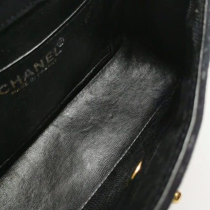 Chanel Classic Flap Extra Mini Black Suede Quilted Gold-tone Hardware