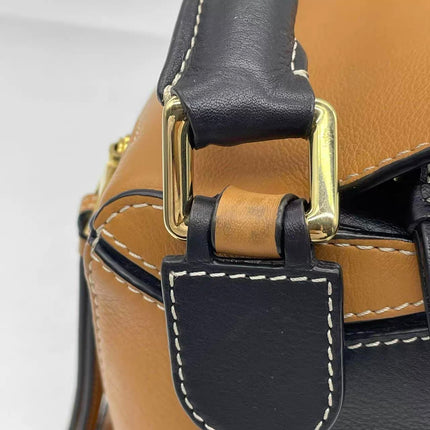 Loewe Puzzle Medium Tricolor Black Yellow Calfskin leather bag