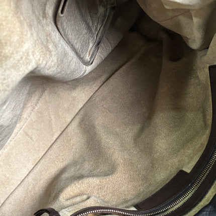 Bottega Veneta Veneta Hobo Dark Chocolate Brown Intreciatto Leather Bag Large 47cm