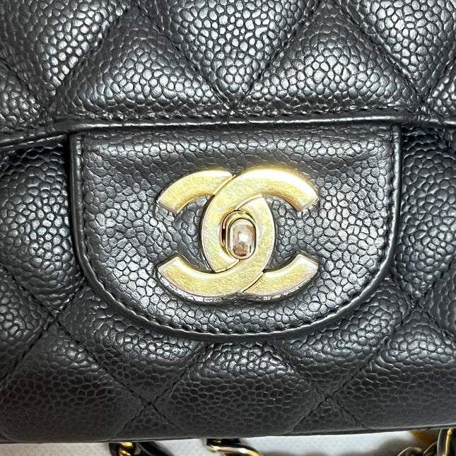Chanel Classic Flap Jumbo 2009 Black Caviar Leather Single Flap Gold Hardware