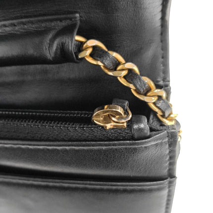 Chanel Wallet on Chain Boy Flap Black Caviar Leather Gold Hardware 2018