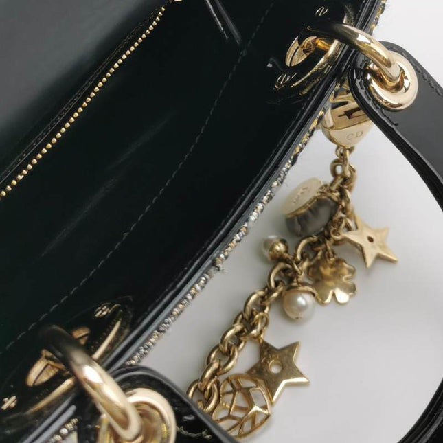 Lady Dior Mini Christmas 2011 Limited Edition Black Tweed and Star Chain