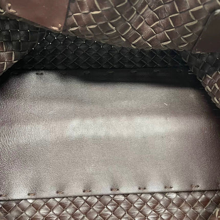 Bottega Veneta Cabat Tote Intreccio Leather Chocolate Brown 42cm