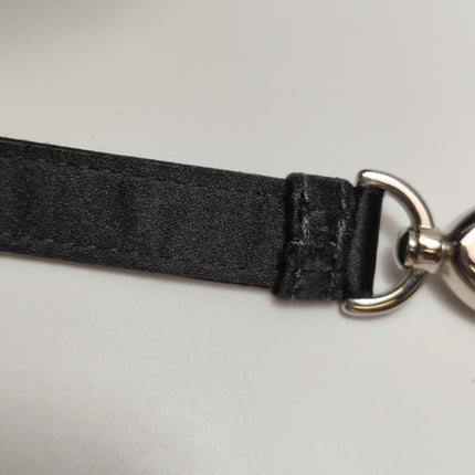Lady Dior Mini Black Silk with Crystals Silver Hardware