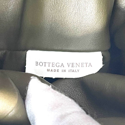 Bottega Veneta Pouch Calfskin Leather Dark Green Large